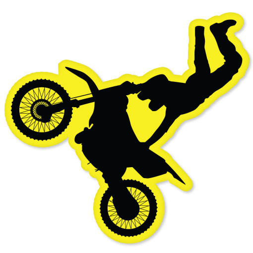 Motocross car styling auto moto bumper sticker 4" x 4"