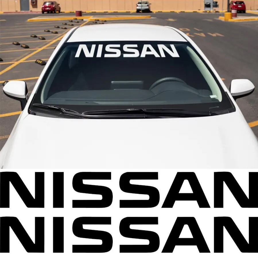 NISSAN WINDSHIELD BANNER DIE CUT STICKER VINYL WINDOW DECAL – ANY COLOR ANY SIZE