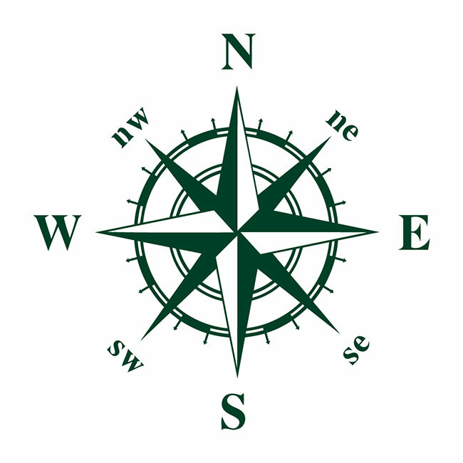 Compass Navigation Automotive Die Cut Decal Multi colors Oracal 651 brand & more