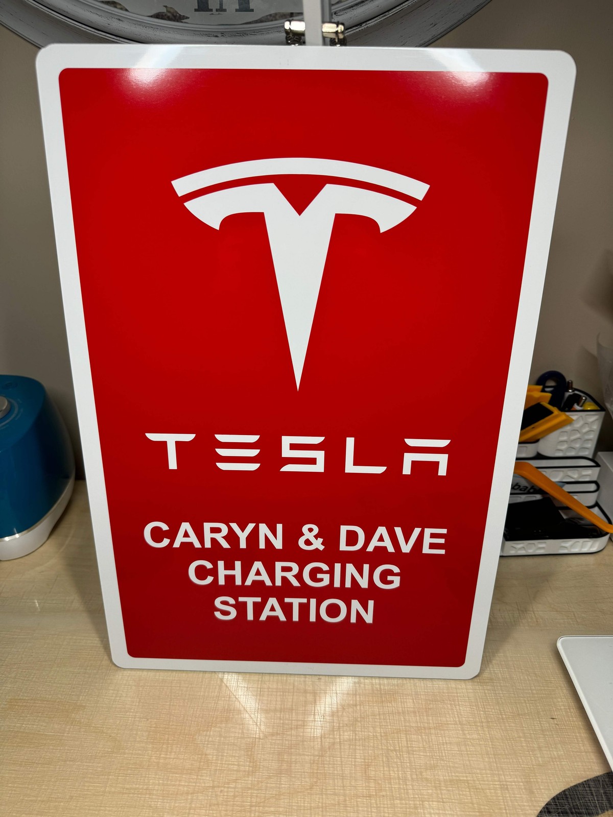 Tesla Charging Sign Wall Connector Home Mobile Charger Model 3 S X Y