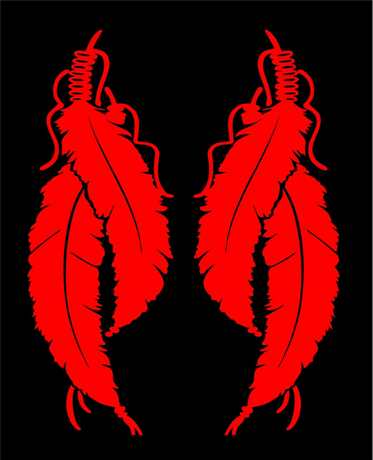 Feathers Decals southwestern Native American style decal window vinyl sticker
