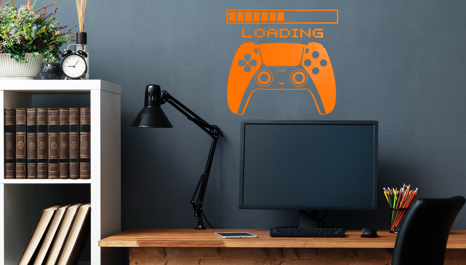 Vinyl Wall Decal Gamer Joystick Loading Gaming Room Gamepad Stickers (ig6309)
