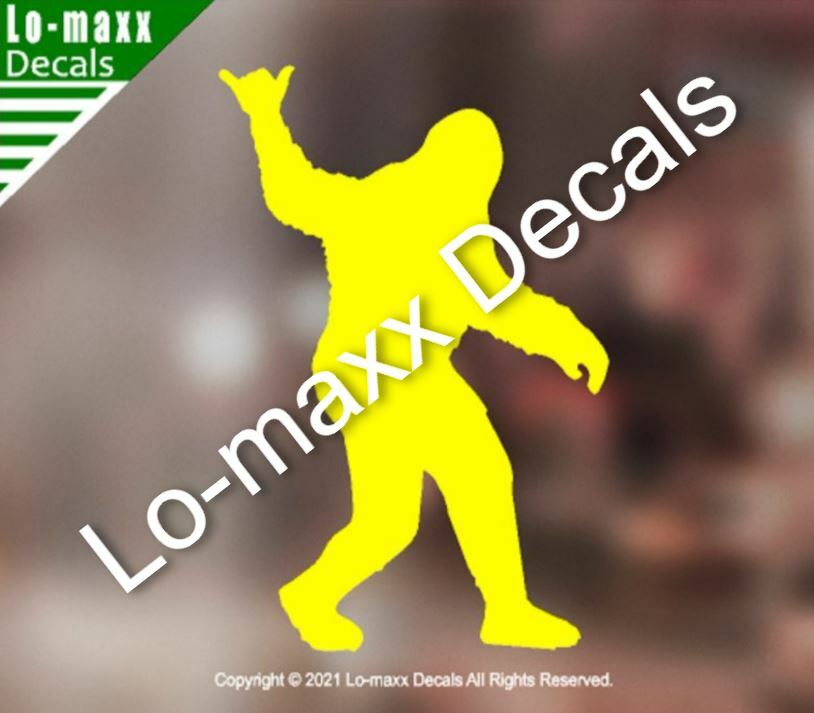 Bigfoot Hang Loose Shaka Original Art Superior Quality Die Cut Vinyl Decal
