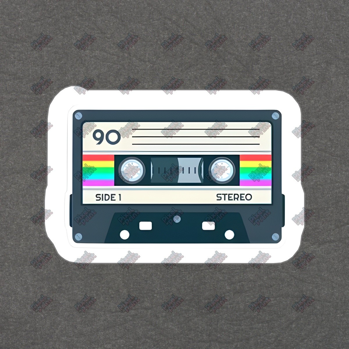 Retro Cassette Tape Vinyl Sticker Vintage Music Decal for Laptops, #651837