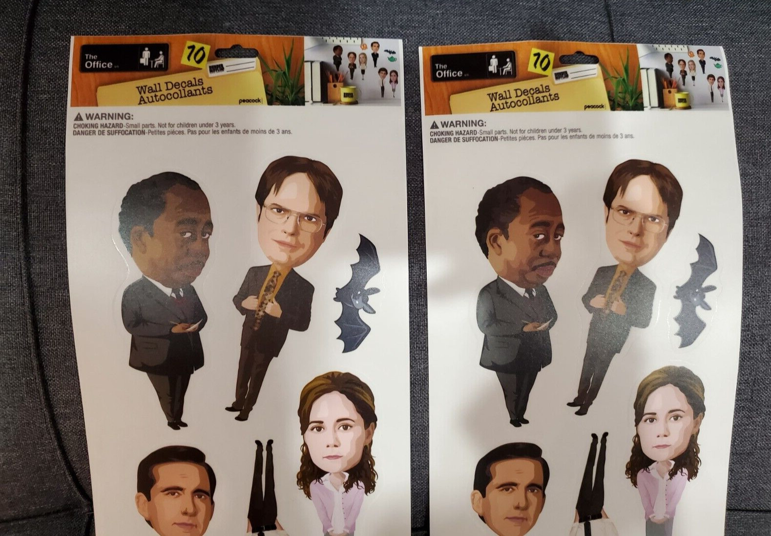 lot (2 sets) Wall Decals The Office Removable Stickers Dunder Mifflin 18×6"