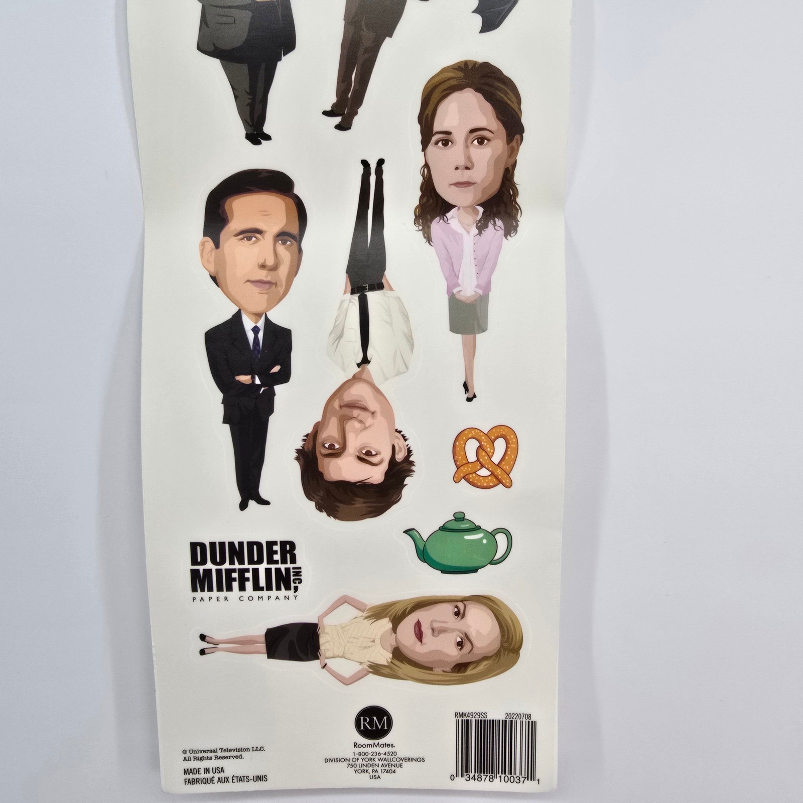 The Office Wall Decals RoomMates Dunder Mifflin Michael Dwight Jim Pam 5 Sheets