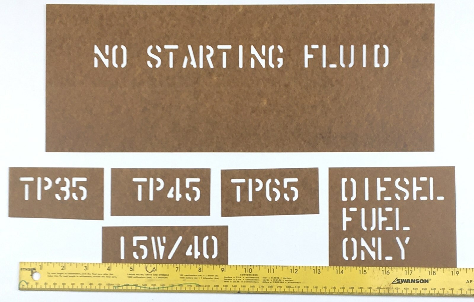 CHEVY K5 BLAZER MILITARY VEHICLE TRUCK OILBOARD STENCIL SET M1009 1008 1028 1010