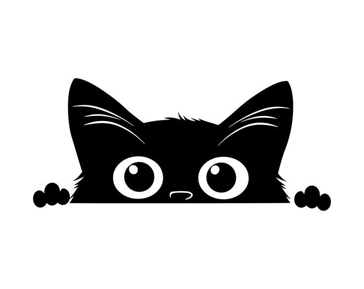 Peeking Cat Vinyl Decal Sticker -Multiple Sizes & Colors- FAST FREE SHIPPING!