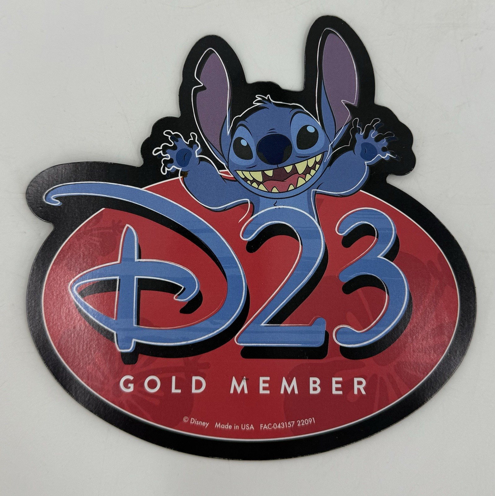D23 Gold Member Magnet STITCH from Disney’s Lilo & Stitch Hibiscus New NIP