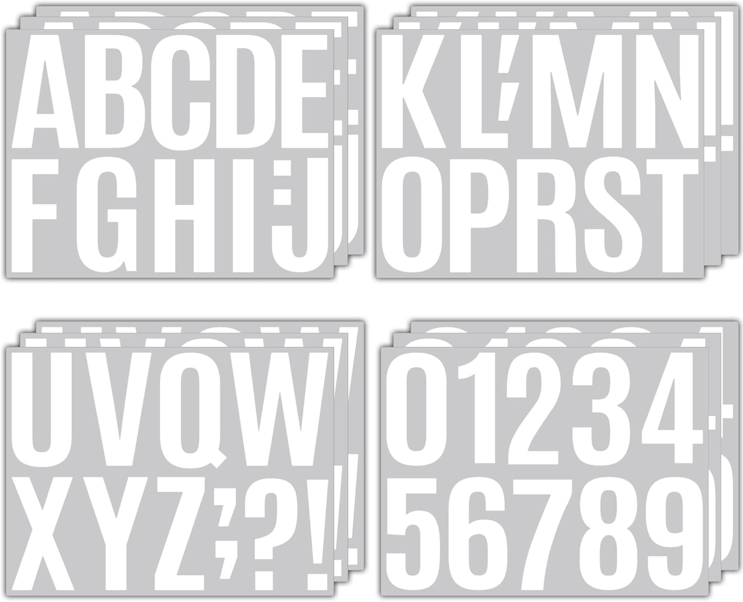 9 Sheets 3" White or Black Vinyl Letters & Numbers Kit Self-Adhesive for Mailbox