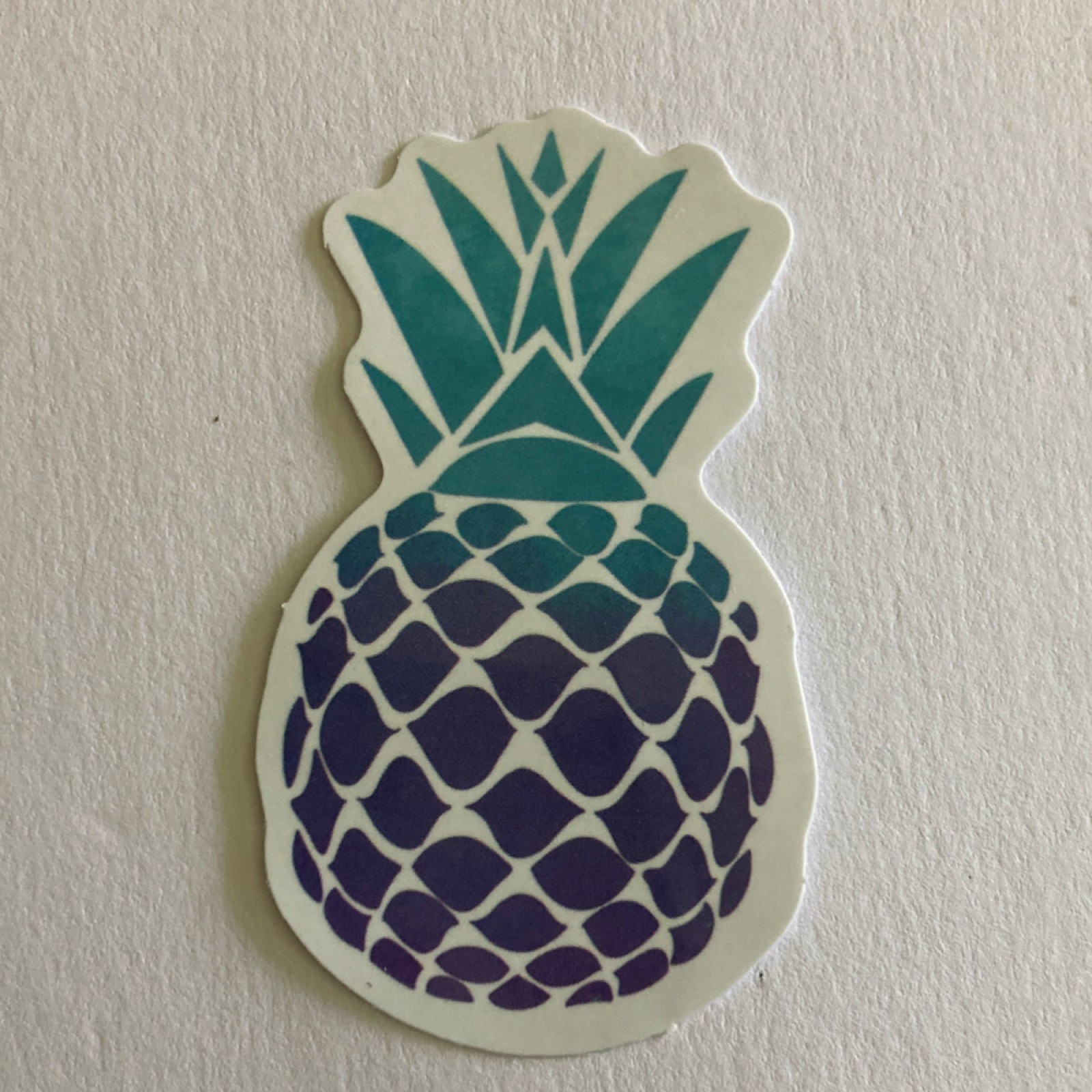4 Multicolor Vinyl Stickers Set, Decorative Pineapple Fruit, Self-Adhesive