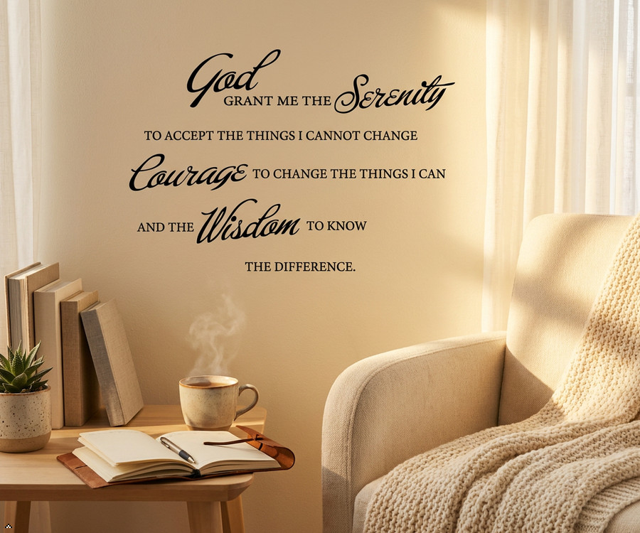 GOD Grant ME The Serenity Prayer Bible Art Quote Vinyl Wall Stickers Decal Décor