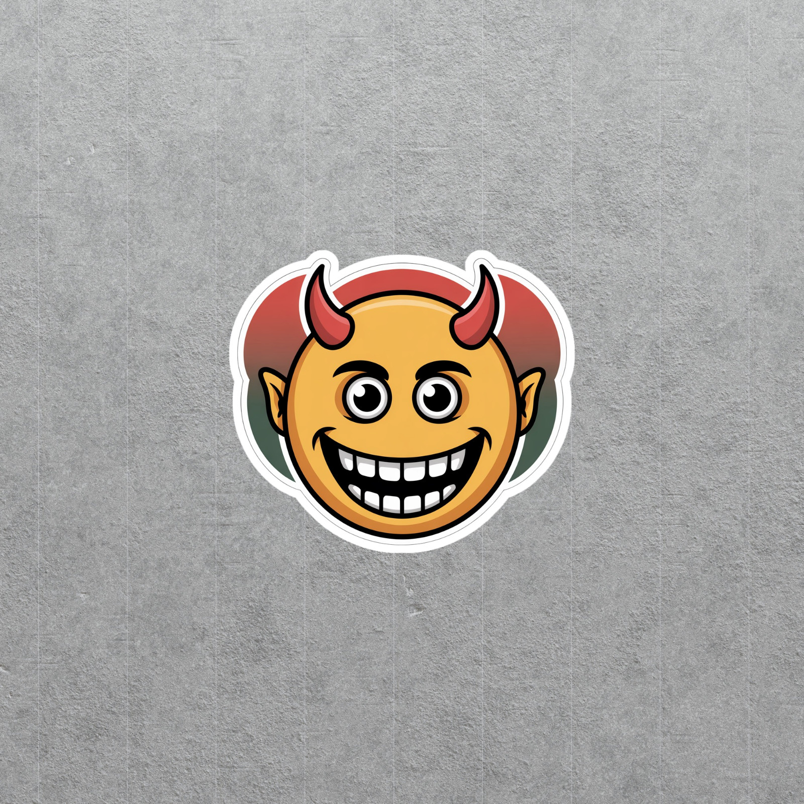 Mischievous Devil Emoji Vinyl Sticker Laptop Decal #7075