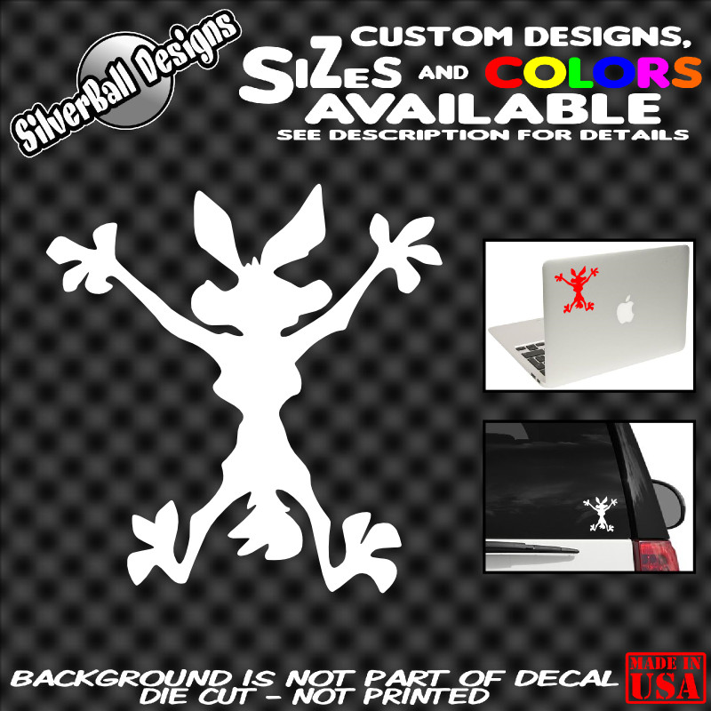 Wile E Coyote Splat Hitting Wall Custom Vinyl Decal sticker Truck Car Window