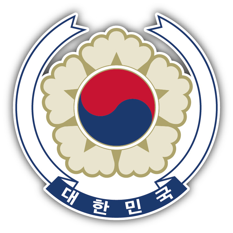 South Korea Coat Of Arms Car Bumper Sticker Decal – 9", 12" or 14"
