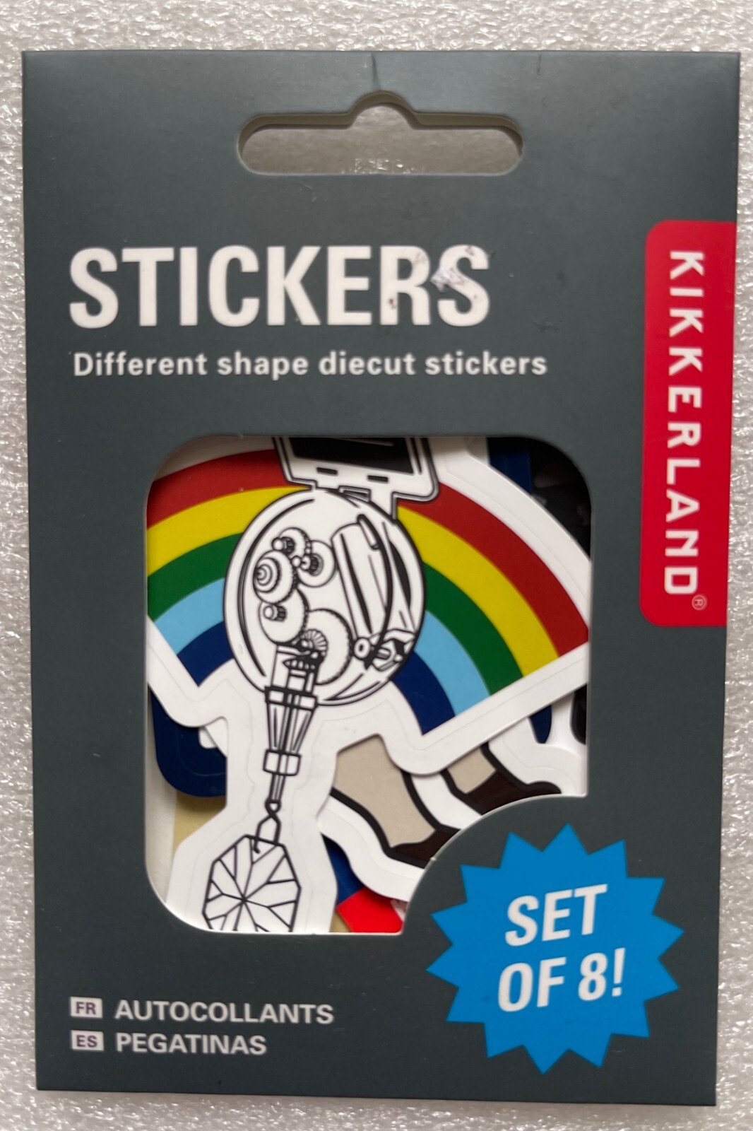 KIKKERLAND STICKERS, SET OF 8, NEW