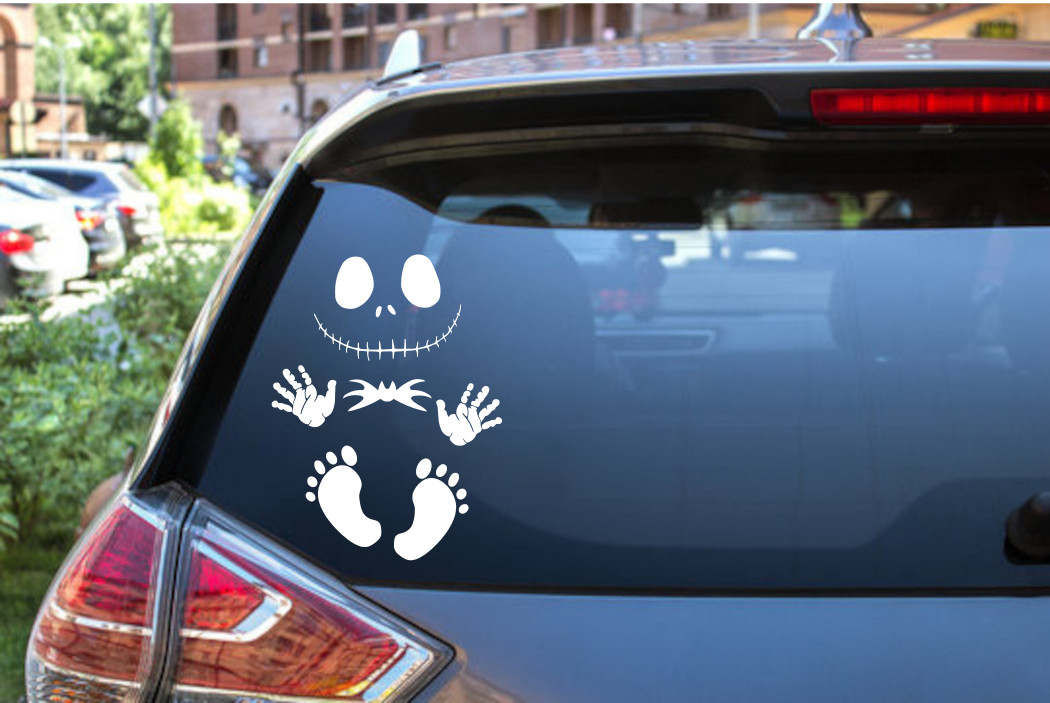 Jack Skellington Baby On Board Vinyl Decal Sticker – 6103