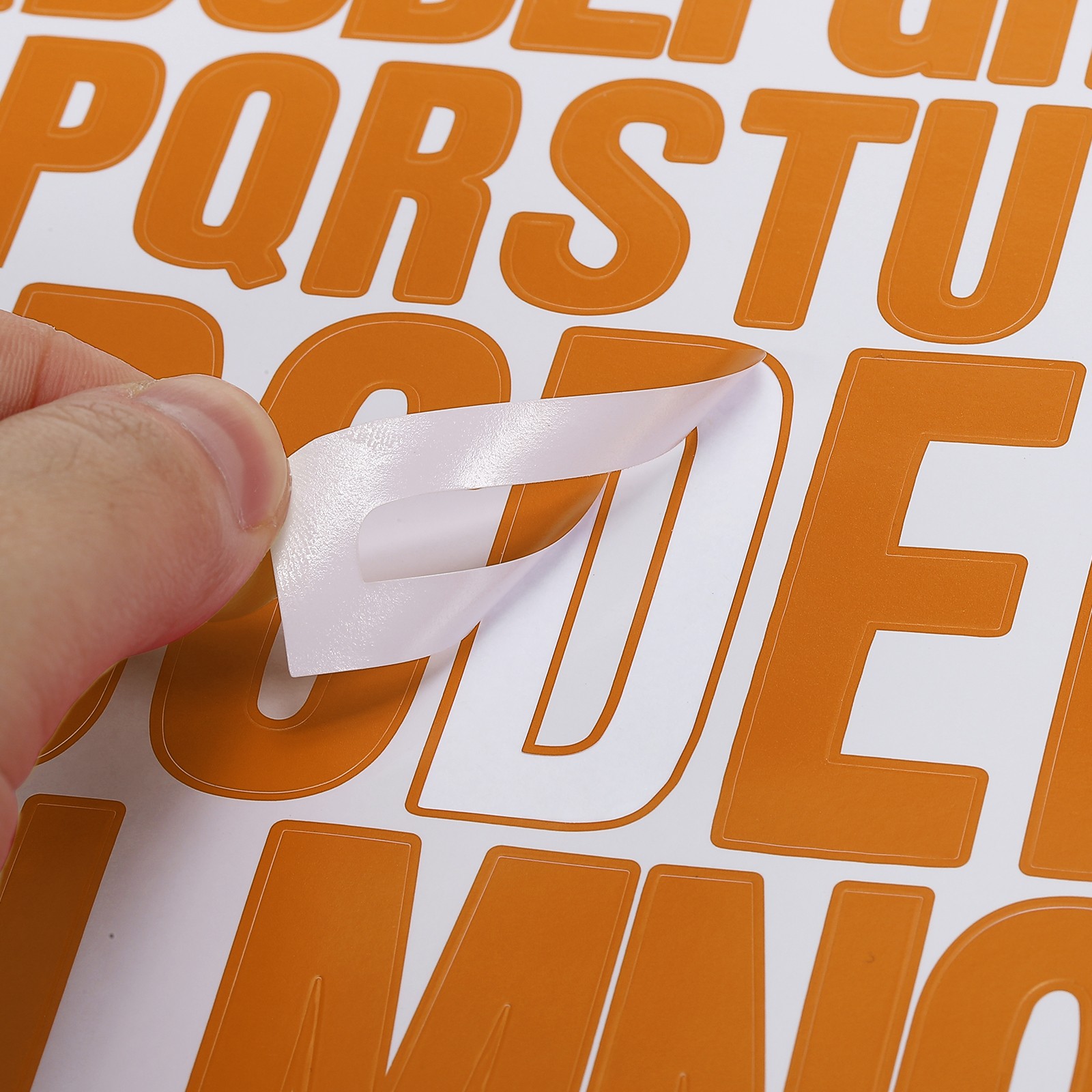 Letter Stickers 1 Inch 2 Inch, 12 Sheets Self Adhesive Alphabet Sticker, Orange