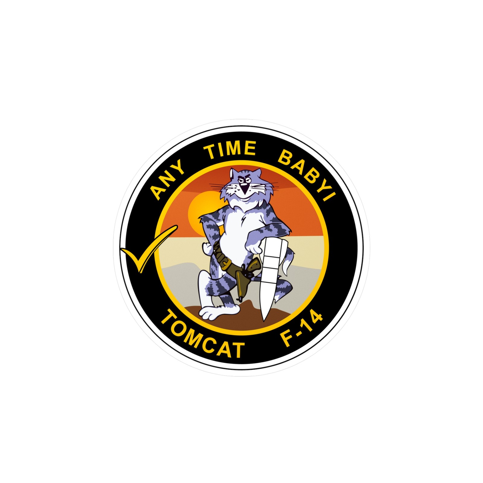 Grumman F-14 Tomcat Tiger Air Force Self-Adhesive Vinyl Decals Sticker