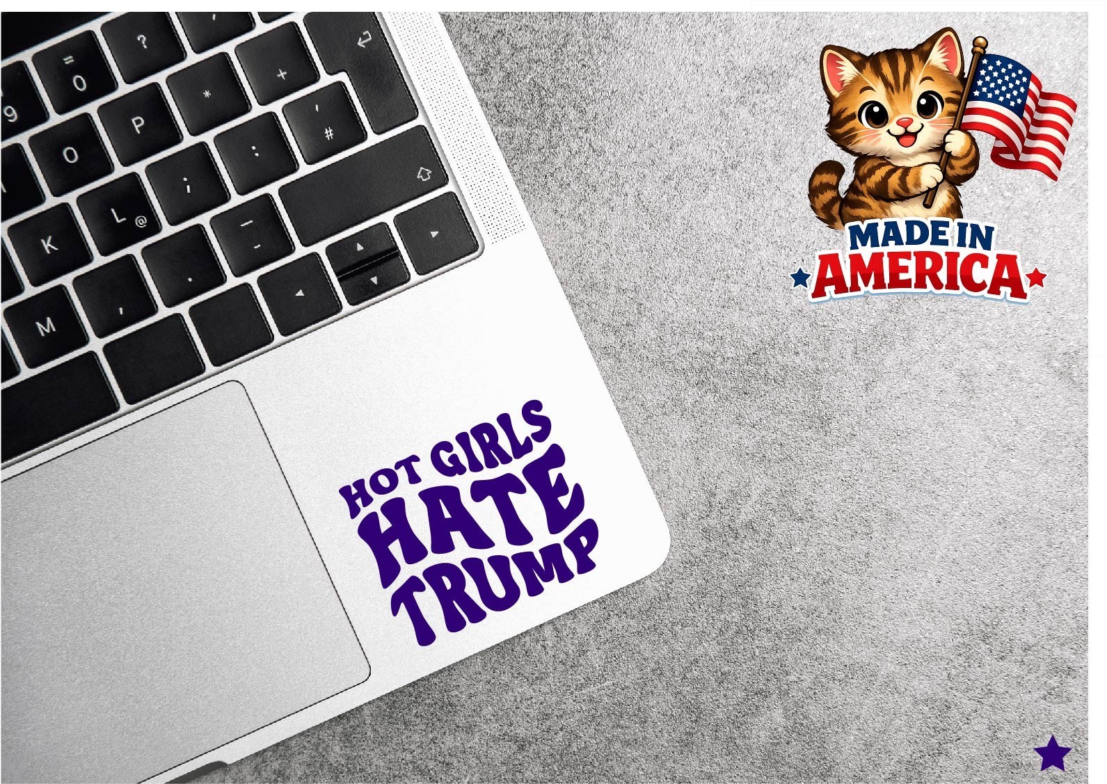 Hot Girls Hate Trump Decal Sticker Anti MAGA Political No Kings Protest Democrat