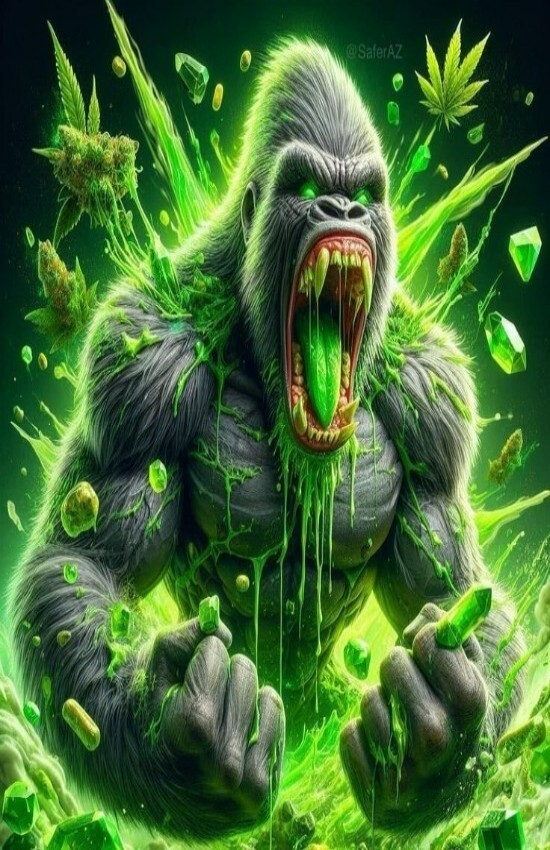 Gorilla Glue Weed Wall Vinyl Decal Poster Print Removable Adhesive Backing