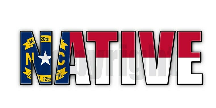 North Carolina Native Flag Stickers Flag Decals NC State Flag Stickers