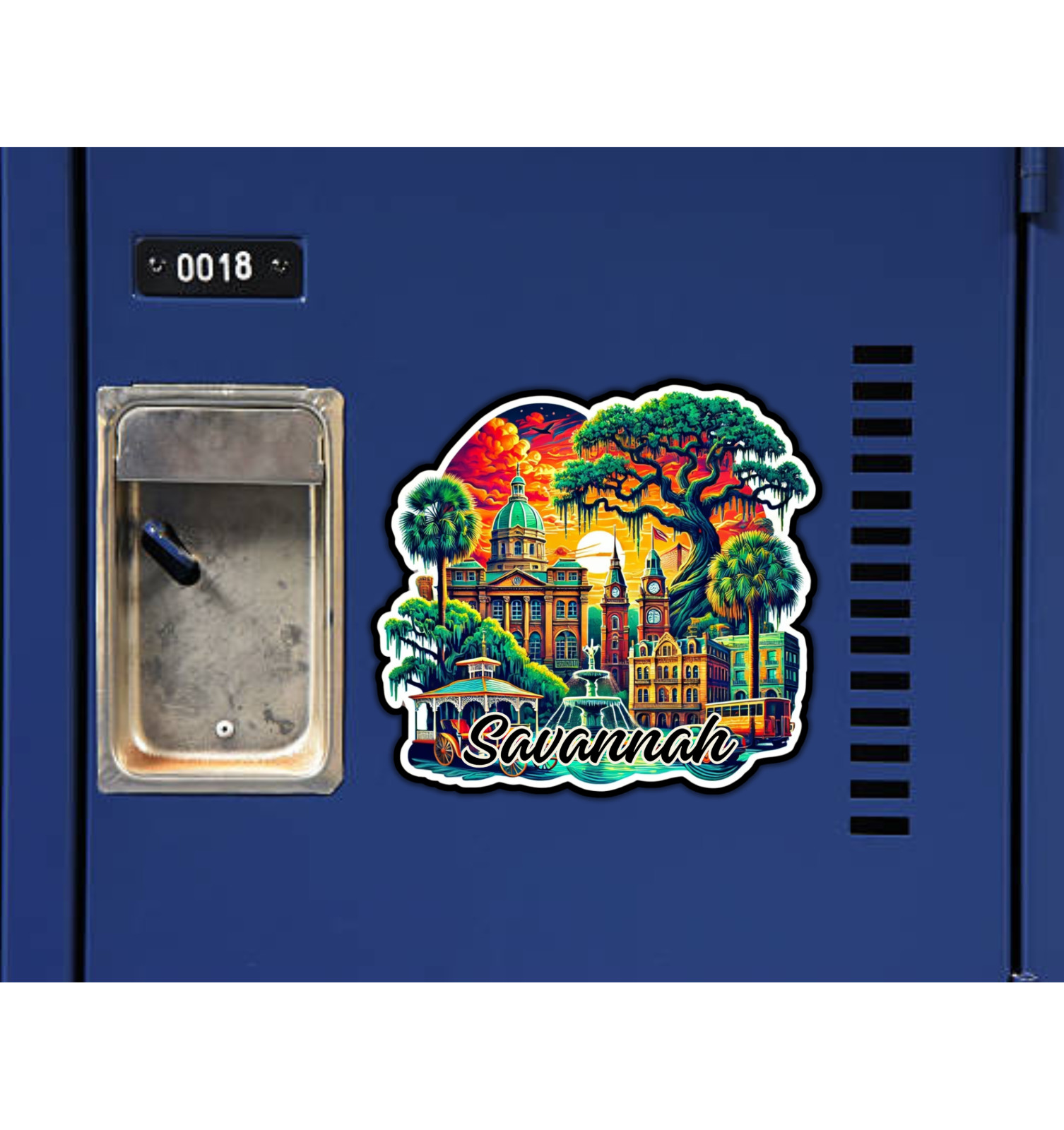 Savannah Georgia Fridge Magnet or Laptop Sticker