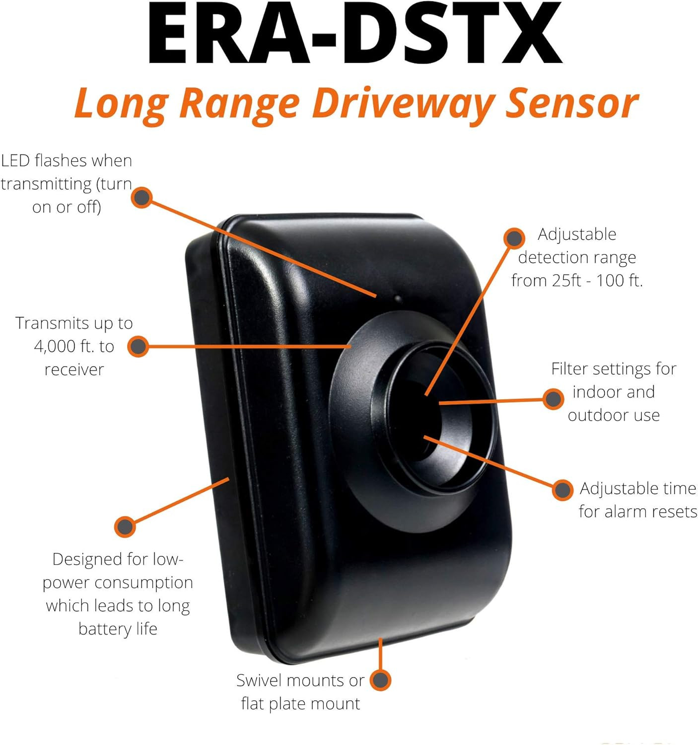 Heavy Duty Wireless Driveway Alert System with Long Range Motion Sensor