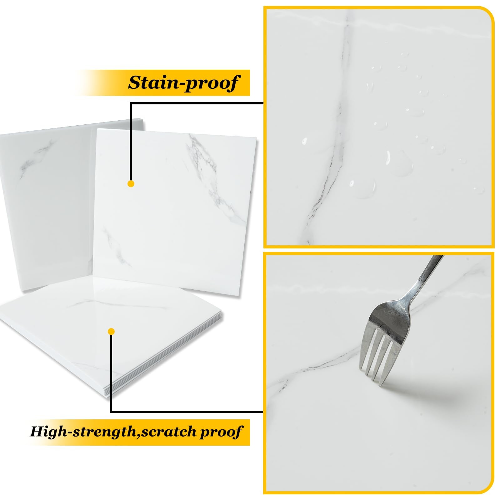 10 Sheets Peel and Stick Backsplash, 11.8"x11.8" Stick on Backsplash Tile Sti…