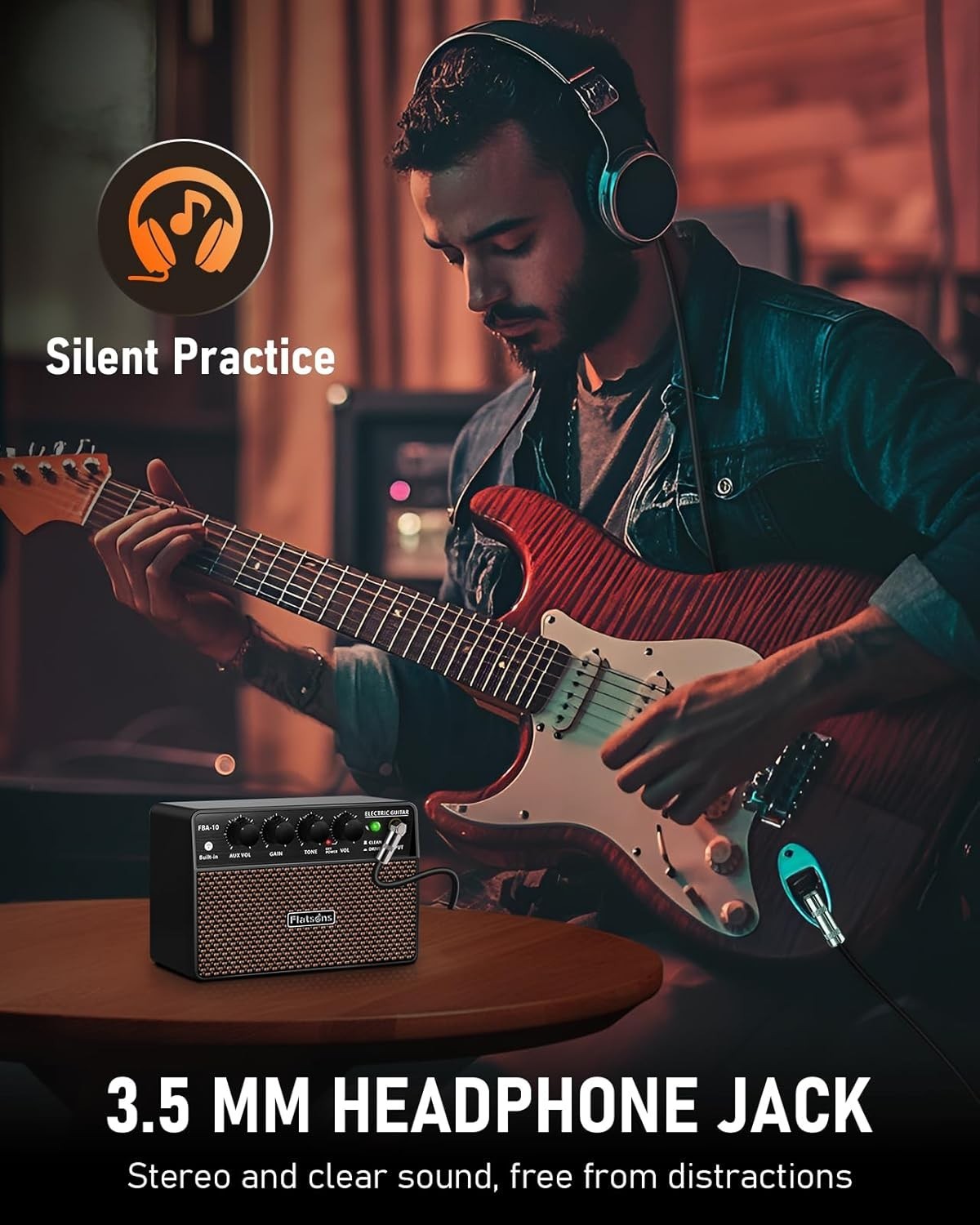 Beginner Guitarist Practice Amp – Flatsons FBA-10 10W Portable USB C