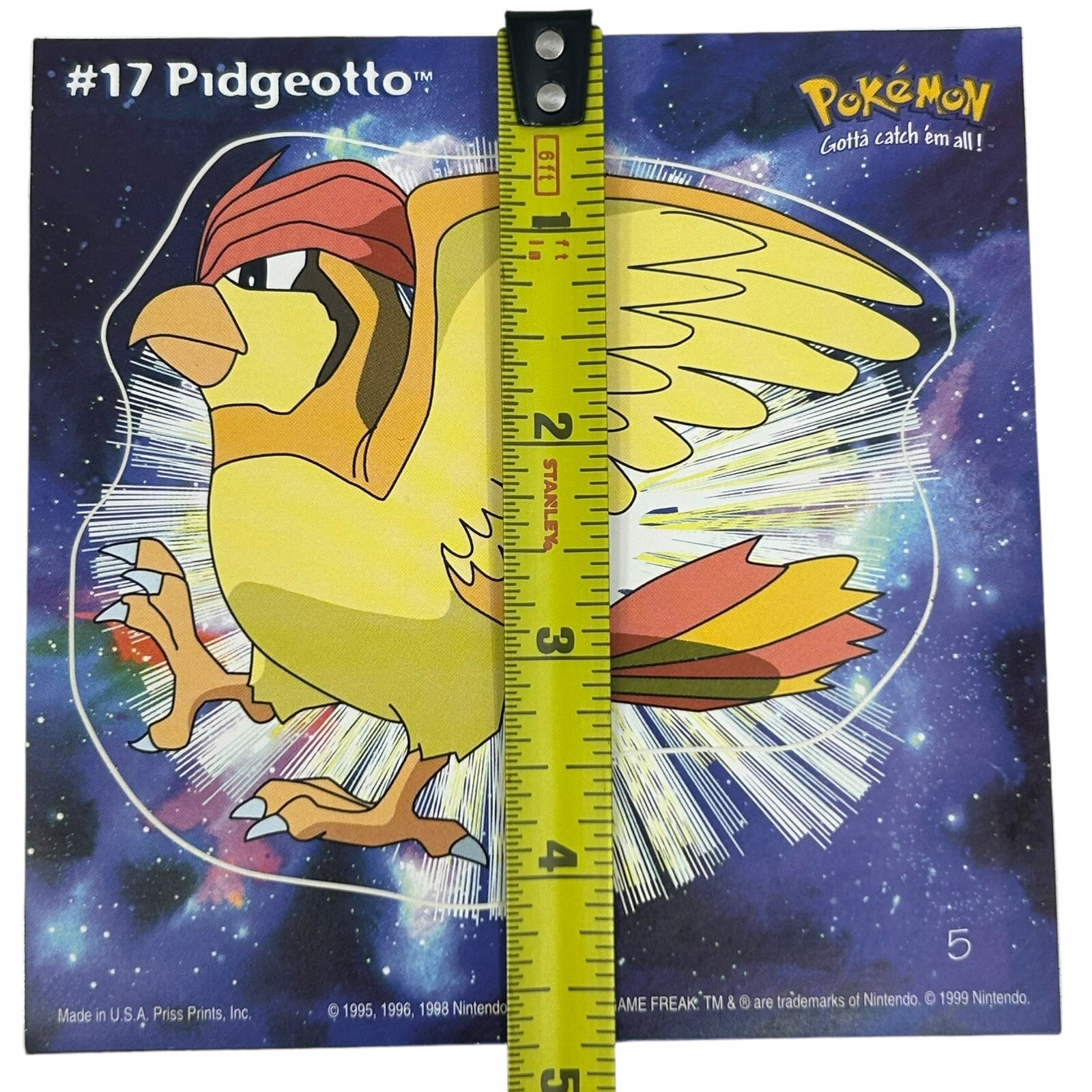 Pokemon Collect ’em Stick-Ups Pidgeotto #17 Large 4” Sticker Priss Prints