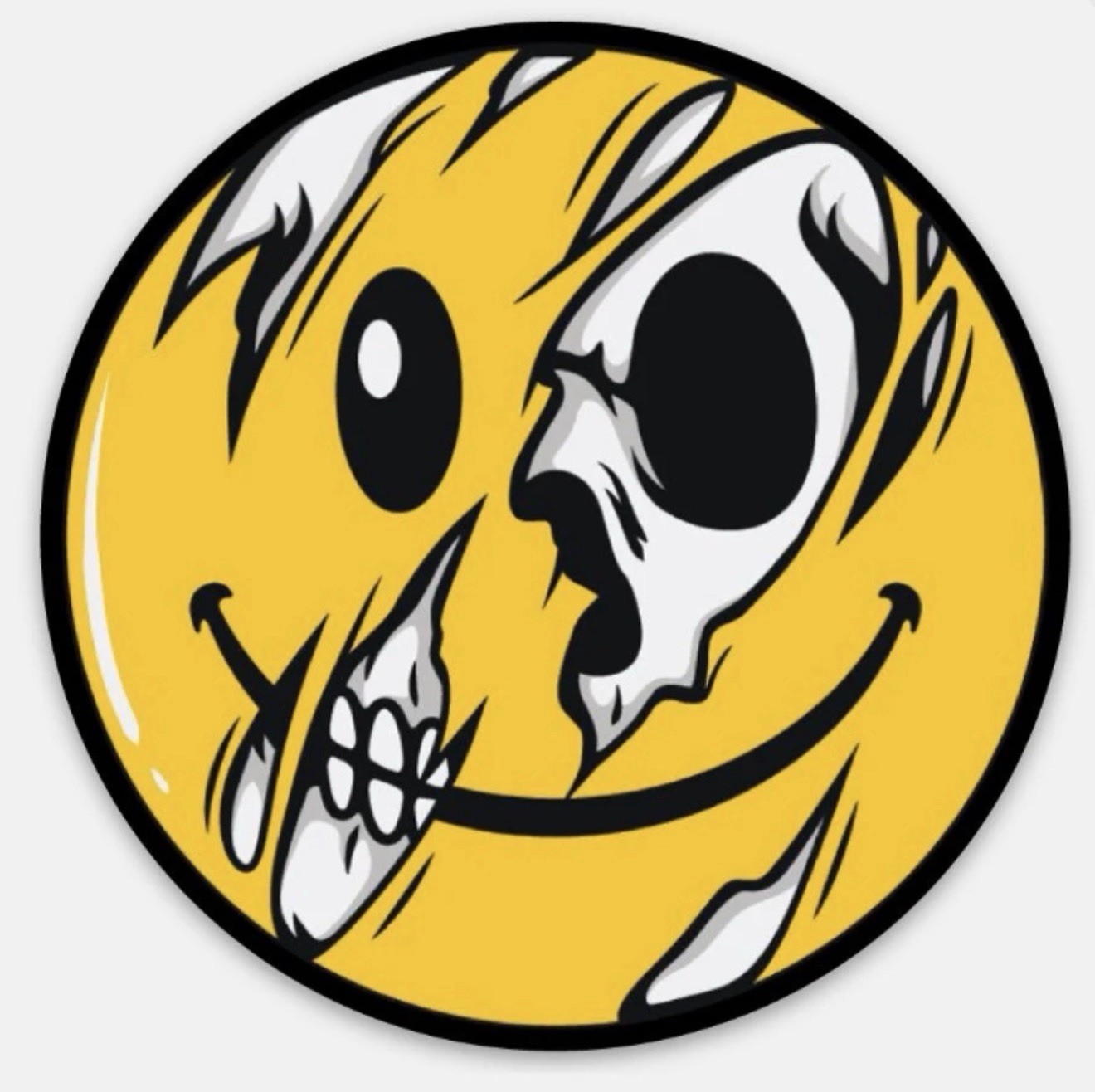 3” Smiley Emoji Sticker Vinyl Decal Matte Finish Dishwasher Safe