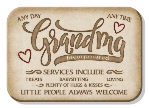 Grandma Inc. Treats Babysitting Sign Refrigerator Magnet Decor 2.5 x 3.5 Inch
