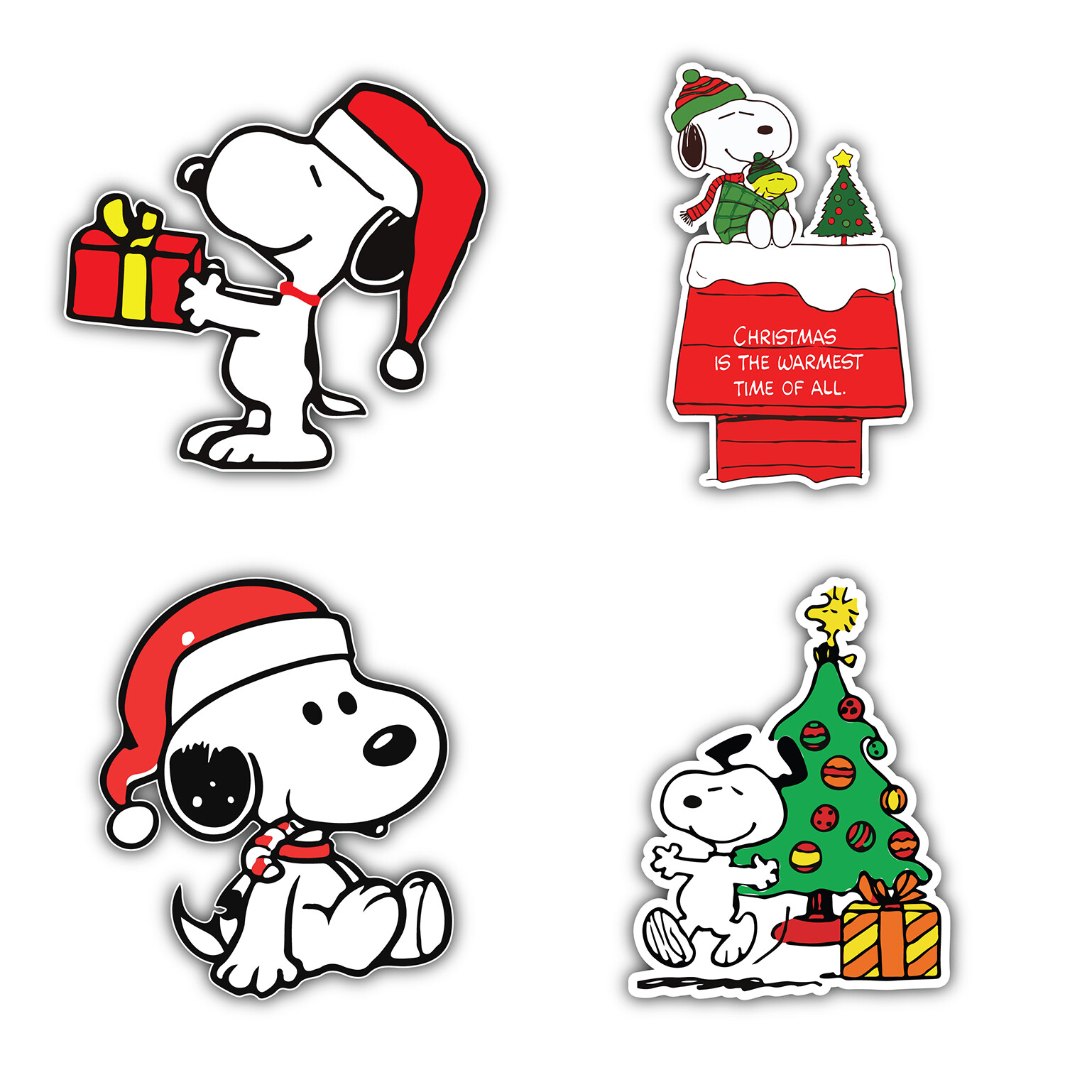 Peanuts Cartoon Set Of 4 Vinyl Sticker Decal – 5" longer side ID:1