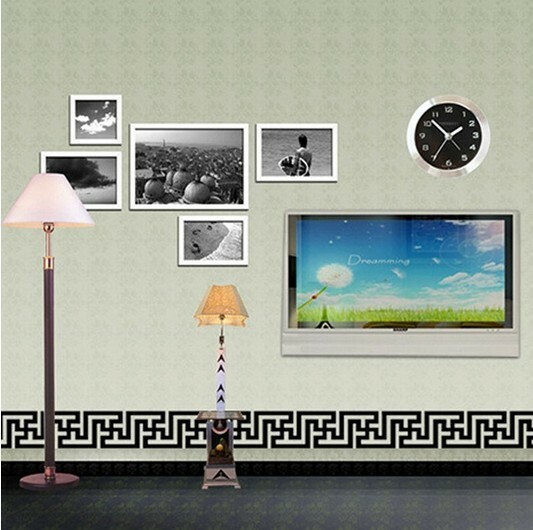 3D Mirror Wall Sticker Building Border Wall Art Home Decor Self Adhesive 10PCs