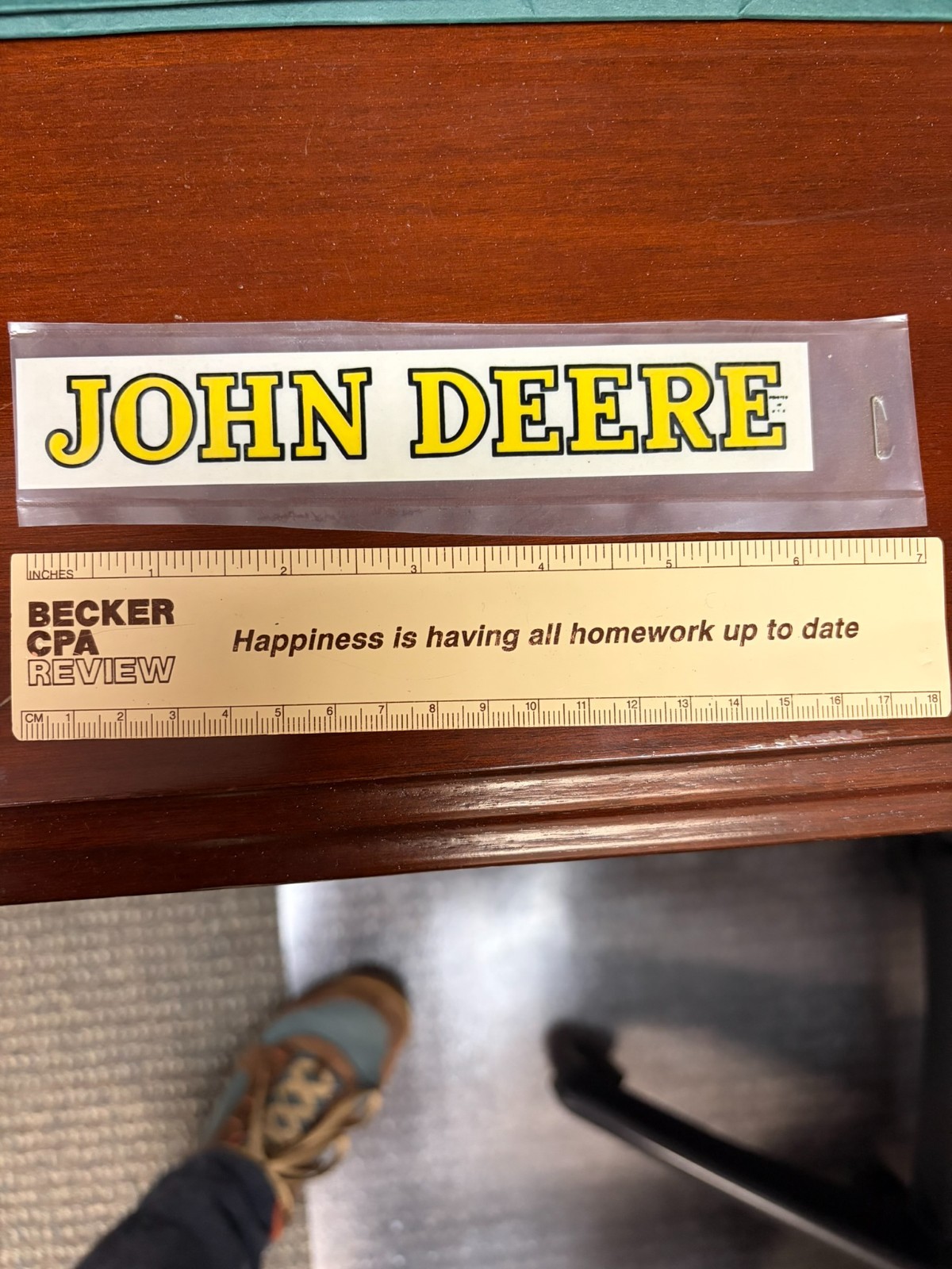 John Deere sticker NOS 6" NEW OLD STOCK Yellow Letters