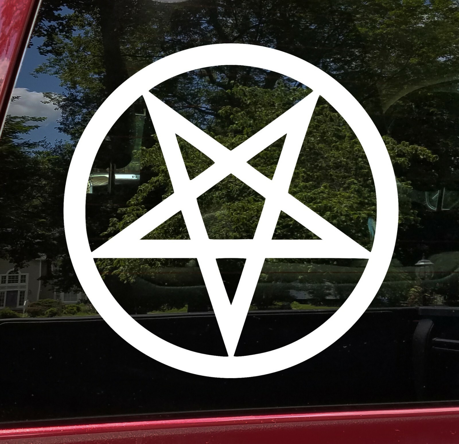 Inverted Pentagram Vinyl Decal – Wiccan Symbol Occult Magical Witch – Sticker