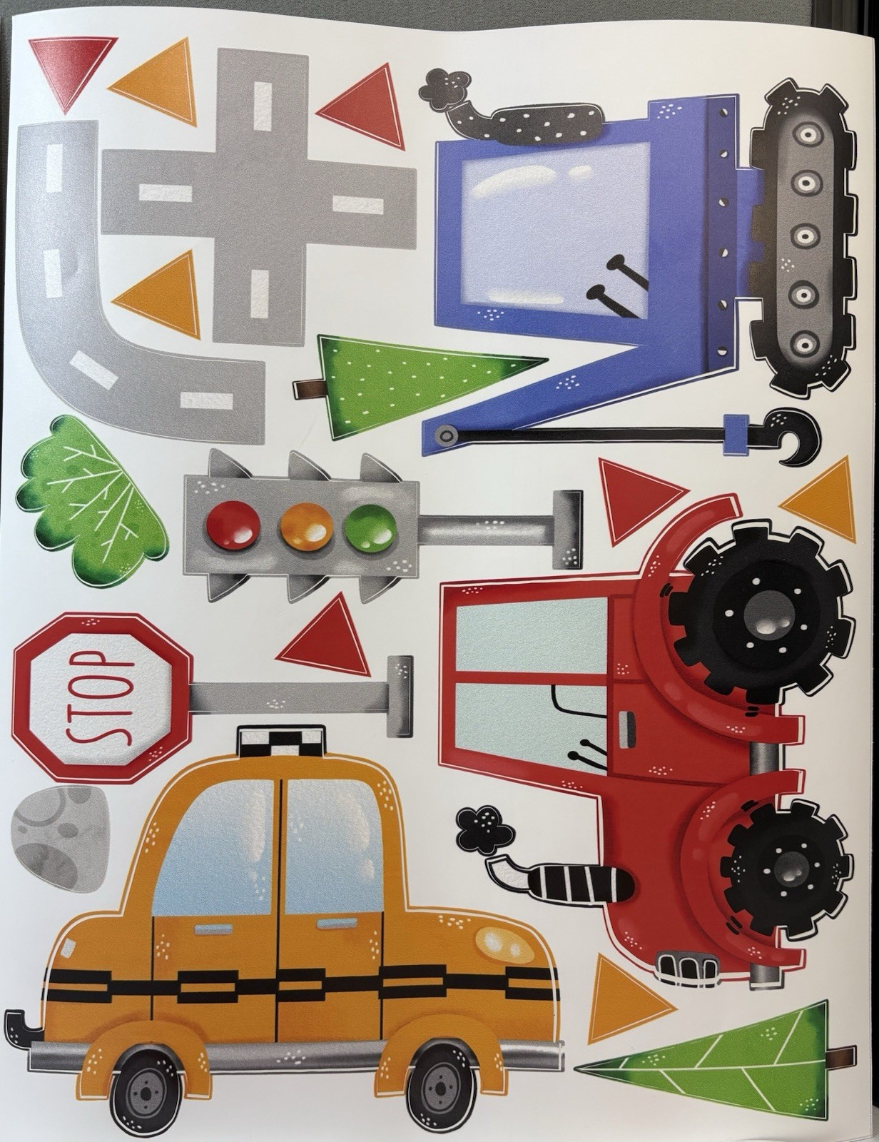 Construction Cars Wall Decals Trucks Tractor Vehicles Removeable Wall Stickers