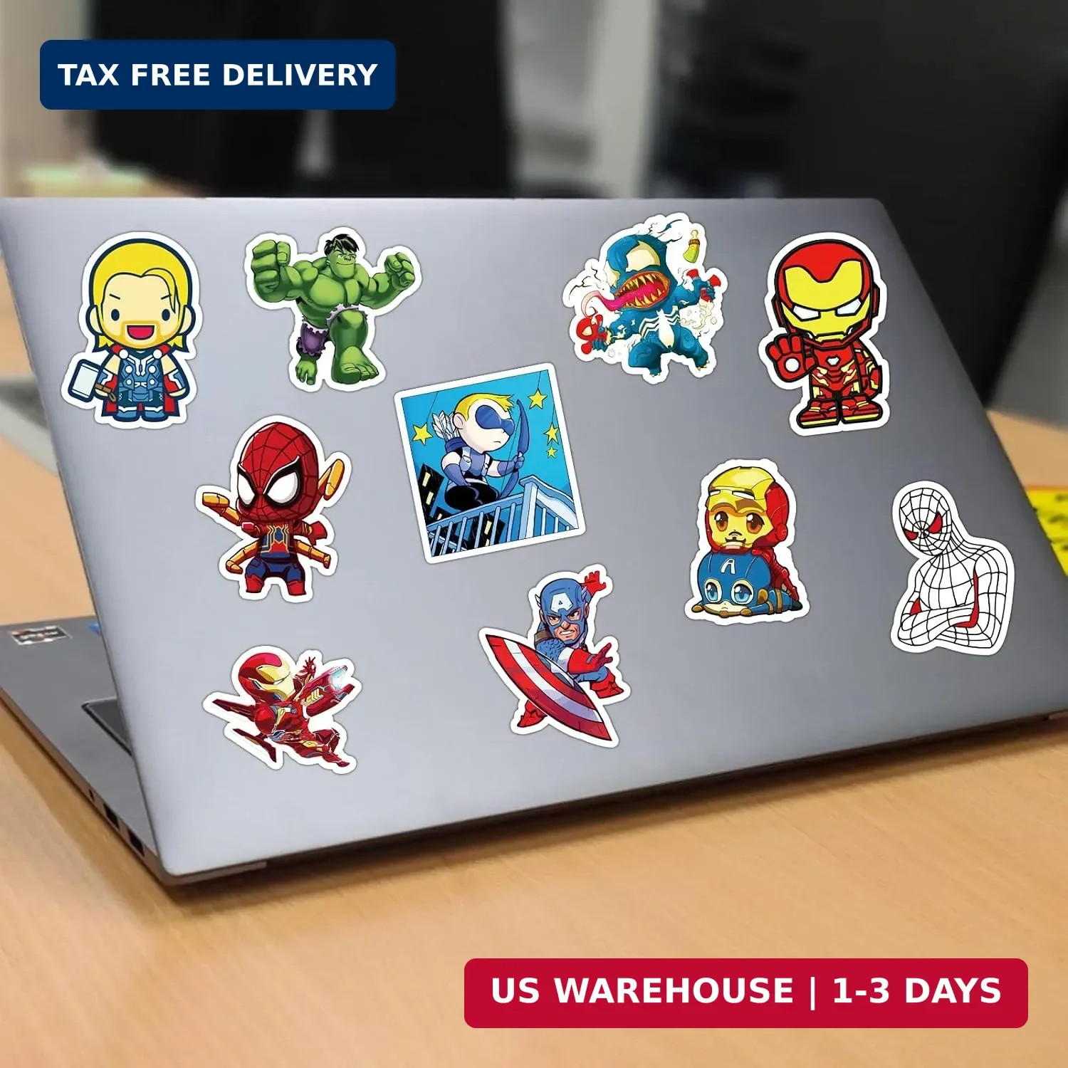 200PCS Cool Character Stickers for Water Bottles Skateboard Luggage Laptop Bumpe