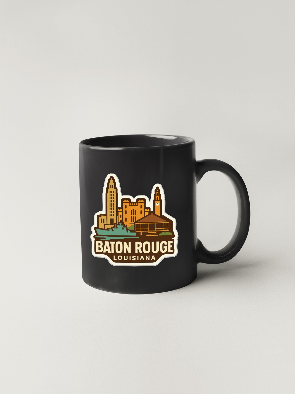 Baton Rouge Louisiana Sticker Decal Vinyl Die-Cut City Skyline Landmark Design
