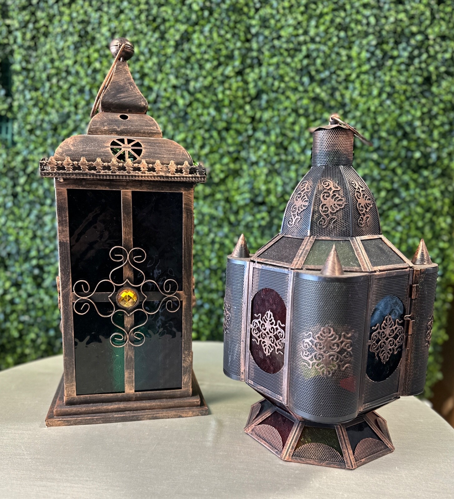 colorful medium/large moroccan lanterns used for home decor or events