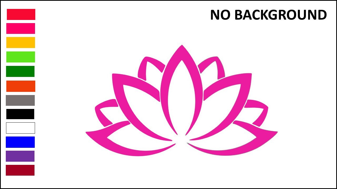 LOTUS FLOWER, Decal Stickers for Cars, Windows, Laptops, Wall,