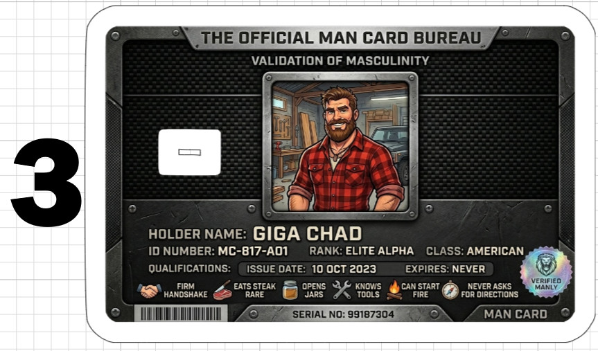Funny ID Credit Debit ATM Gift Card Skin Sticker Learing Man Woman Alien Parody