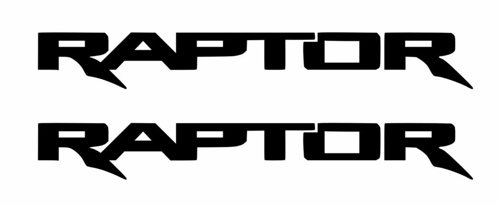 Pair (2) RAPTOR Logo Die-Cut Vinyl Decal You Pick Color