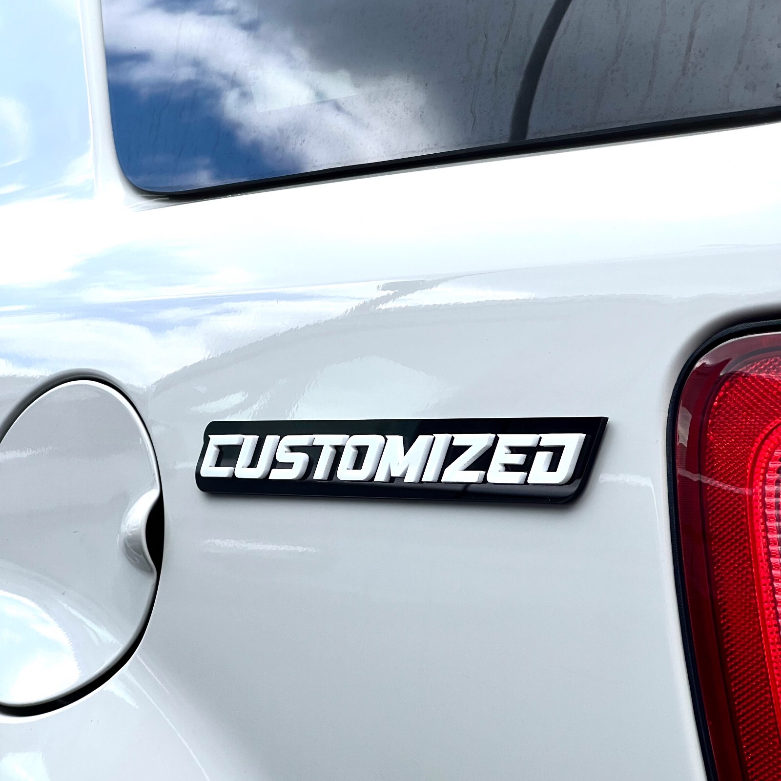 Custom Car Emblem Badge MULTI COLOR Customized Text Names
