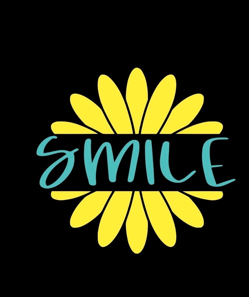 Hawaiian Style Bumper sticker decal / Smile Text with flower 5.25×5 Inches!