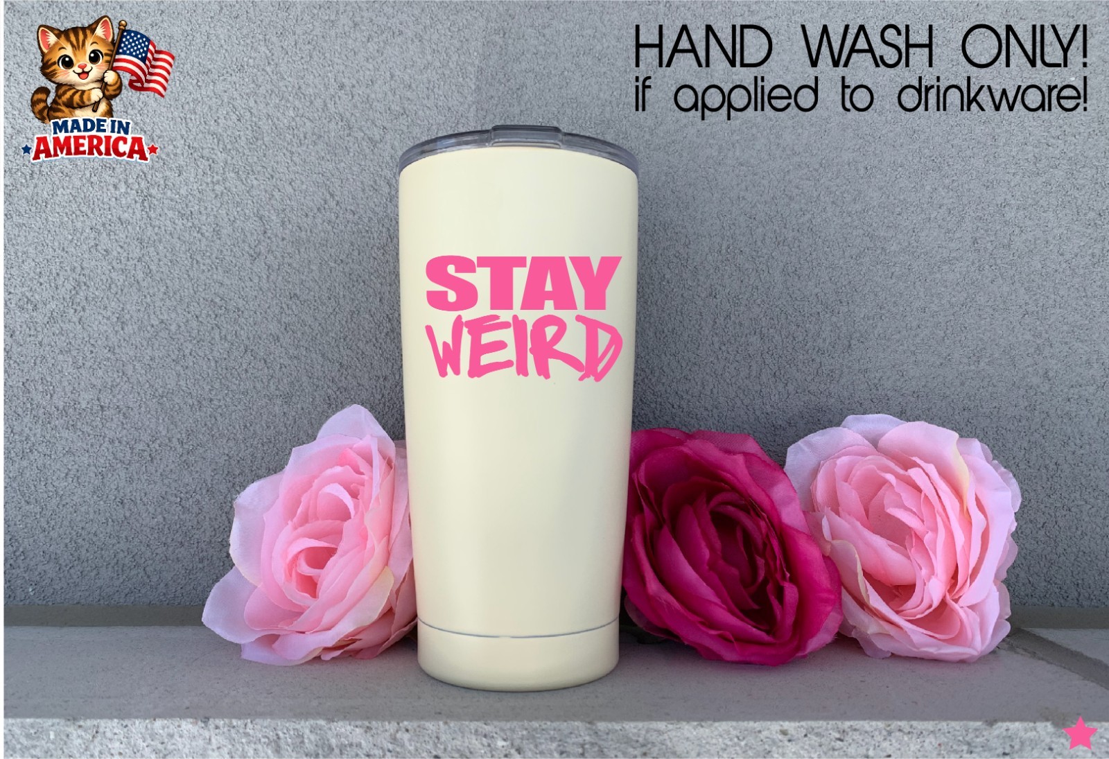Stay Weird Decal Sticker Be Yourself Funny Calm Goofy Original Fun Life Crazy