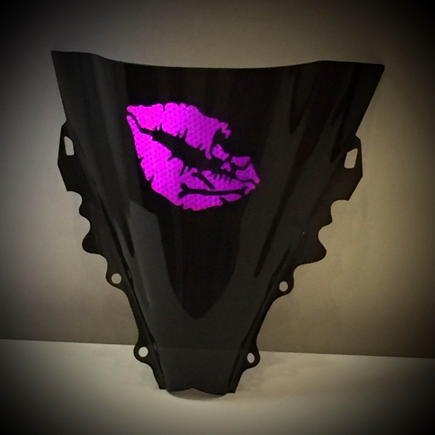 High Intensity REFLECTIVE Kiss Of Death Decals Stickers Motorcycles Cars Helmet