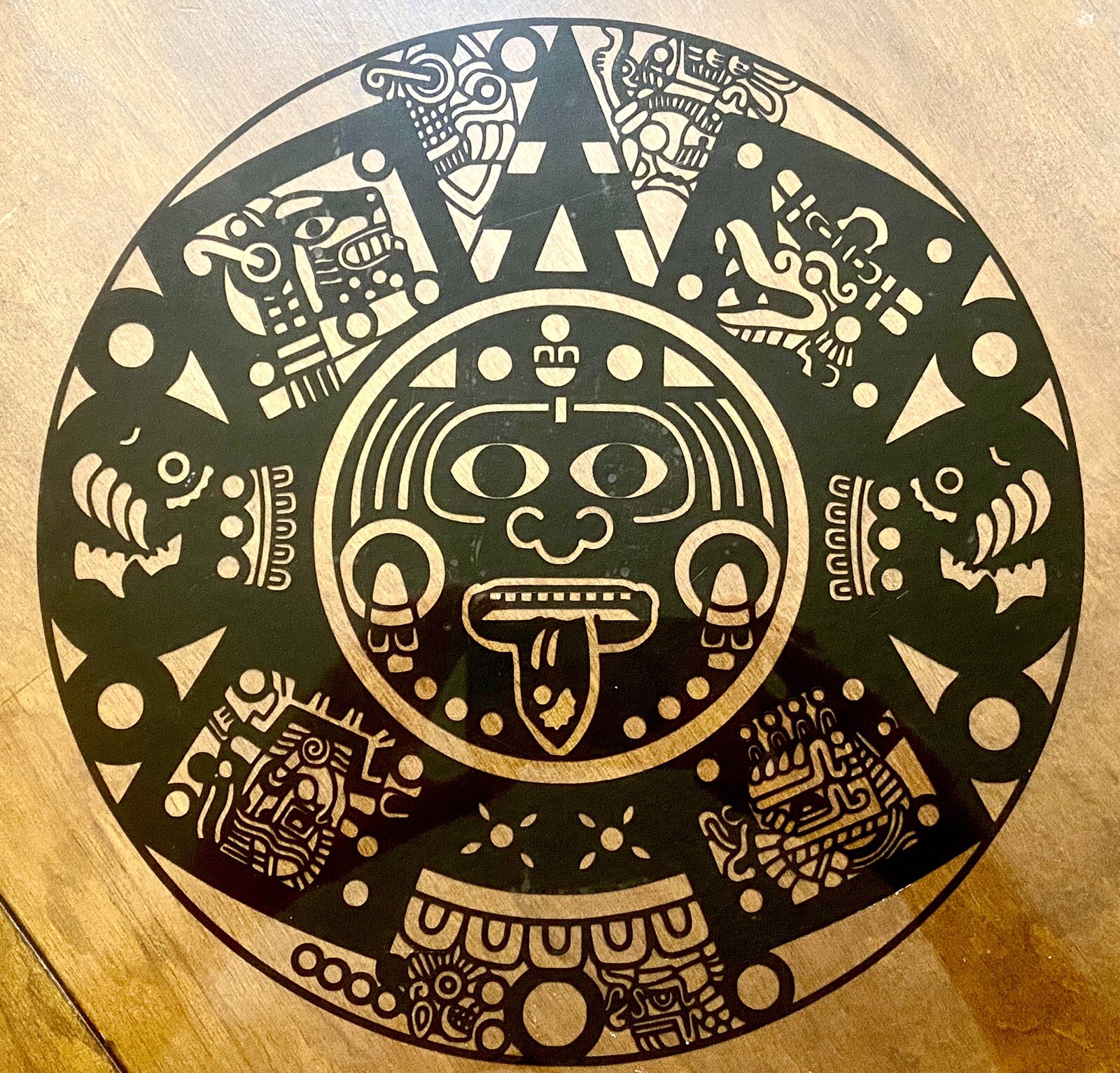Aztec Calendar, Piedra Del Sol, Vinyl Decal/Sticker for Laptop, ,Guitar, Helmet