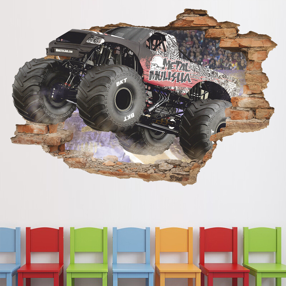 Monster Truck Wall Decal, Big Truck Wall Sticker, Wall Decor, Sport Truck, Race